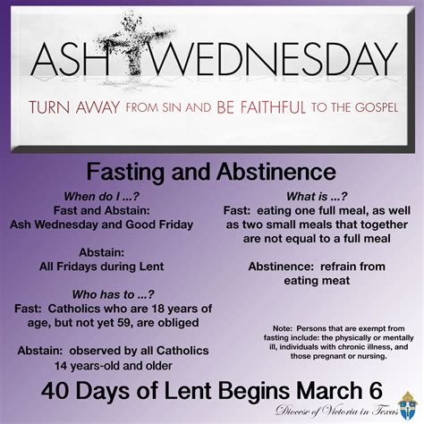 Ash Wednesday Fasting Rules - Nita Phillida