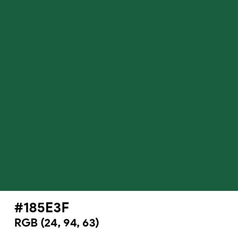 Earth Green color hex code is #185E3F