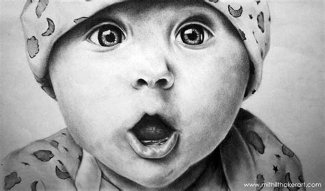 Cute Baby Boy Pencil Drawing Images - Baby Viewer