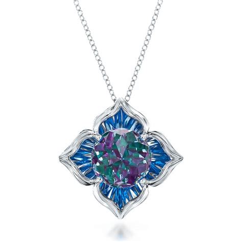 Blue Topaz Pendant #100351 - Seattle Bellevue | Joseph Jewelry