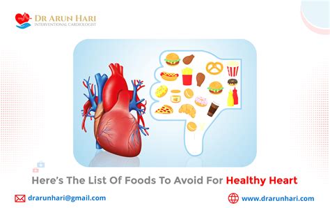 Foods to Avoid for a Healthy Heart - Dr Arun Hari