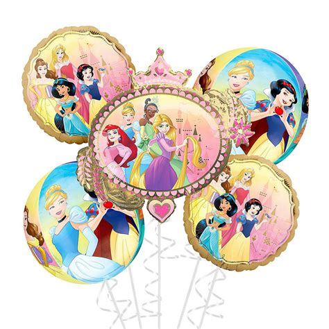 disney princess party supplies including foil balloons