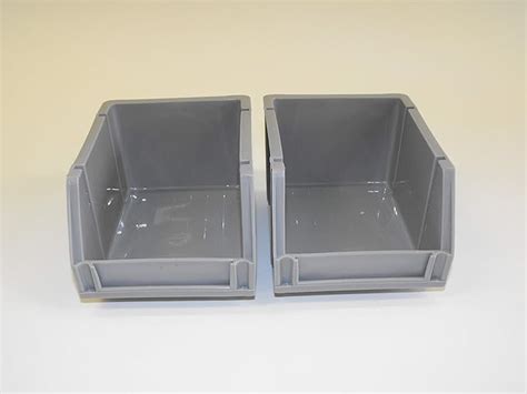 2 Replacement Grey Bins For Harbor Freight 20 Bin Wall Mount Stackable ...