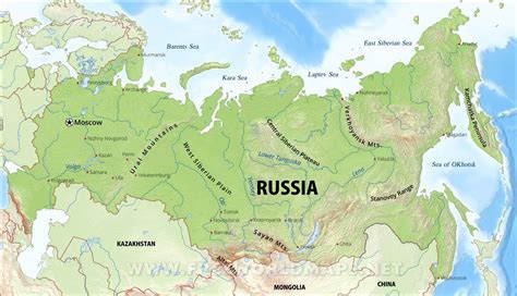 Map Russian Mountains - Share Map