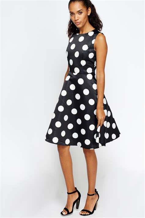 Large Polka Dot Skater Dress - Just £5