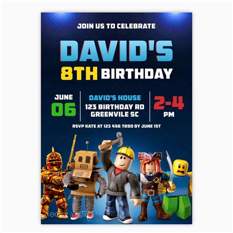 Roblox Birthday Invitation - Easy Inviting