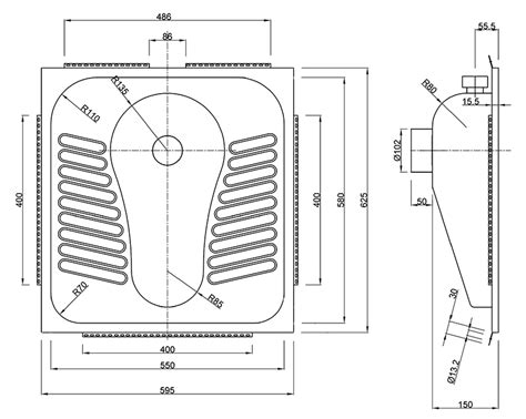 Stainless Steel Squat Toilet Or Squat WC Pan