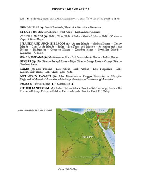 Physical Map of Africa | PDF