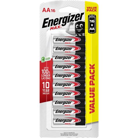 Energizer Max Aa Alkaline Batteries 16 Pack | Woolworths