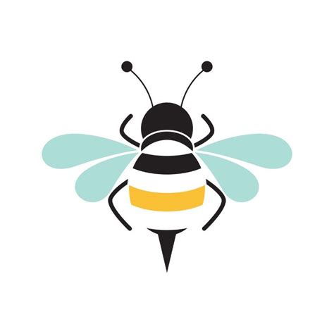 Bee logo png flat design bee character logo vector - freepng