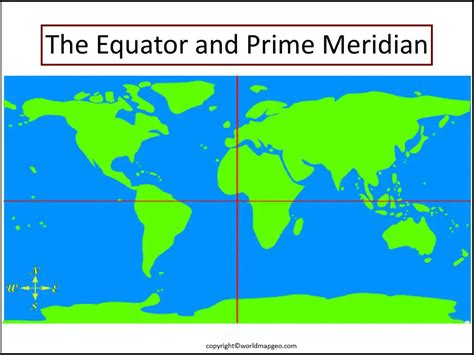 Prime Meridian Map - World Map with Prime Meridian