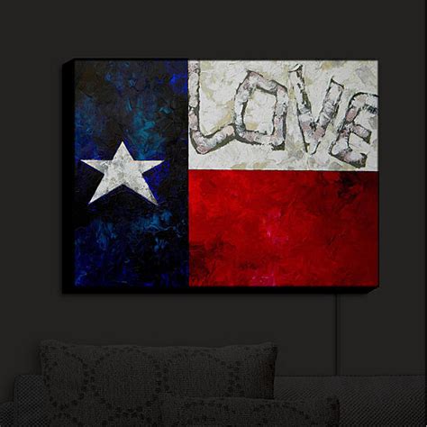 Buy Illuminated Wall Art by DiaNoche Designs Love for Texas Nightlight ...