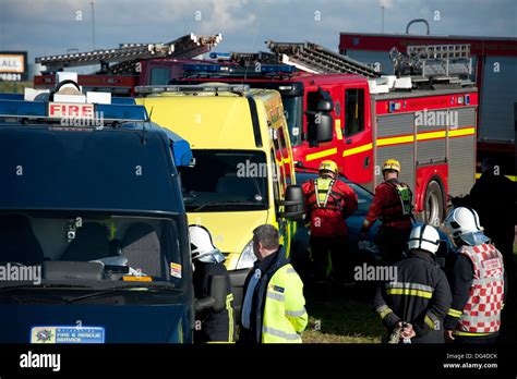 Fire Police Ambulance Major Incident Emergency Stock Photo - Alamy