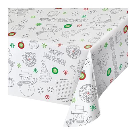 Christmas 88" x 54" Paper Activity Tablecloths 3 Count - Walmart.com