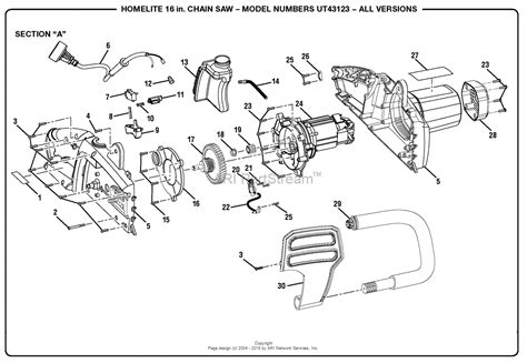 Homelite Electric Chainsaw Parts Diagram