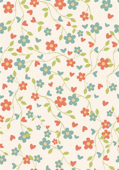 Floral Retro Wallpaper Pattern Free Stock Photo - Public Domain Pictures