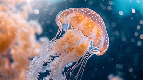 Glowing_jellyfish_chrysaora_pacifica_underwater_3 Stock Photo - Image ...