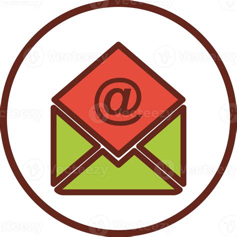 Email message flat icon in circle. 25213493 PNG