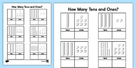 Tens and Ones With Base Ten Blocks Place Value Activity