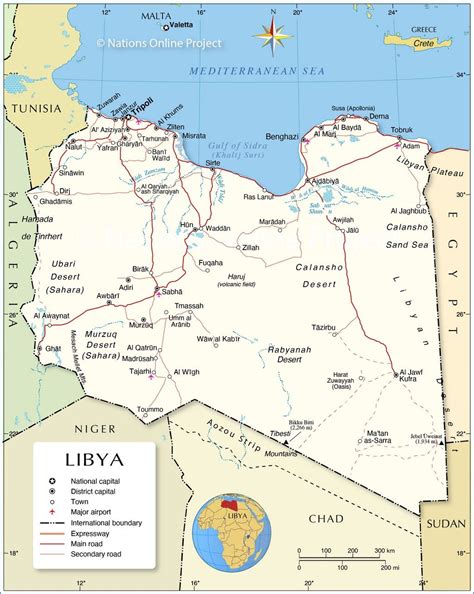 Political map of libya – Artofit