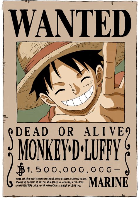 Straw Hat Luffy Wanted Poster