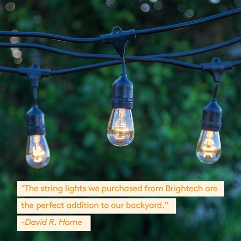 Brightech Ambience Pro - Waterproof Outdoor Incandescent String Lights ...