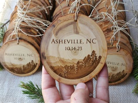 Engraved Wooden Ornaments Bulk Personalized Natural Wood Slice ...