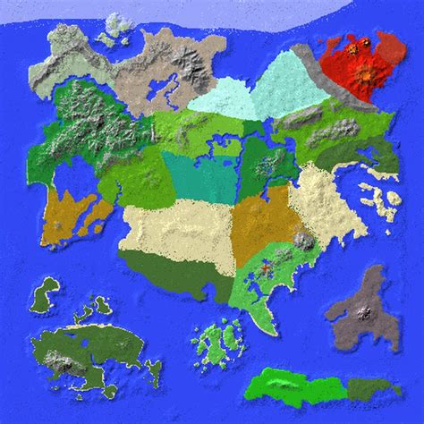 Fantasy Minecraft Map (WORLD PAINTER) 4000x4000 Minecraft Map