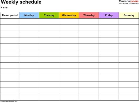 Employee Schedule Maker Template Free Printable Weekly Work For - Free ...