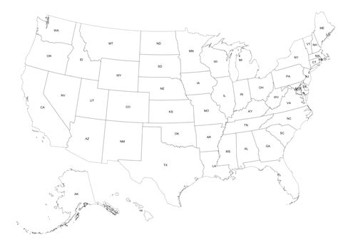 15+ Map of the us states abbreviations image ideas – Wallpaper