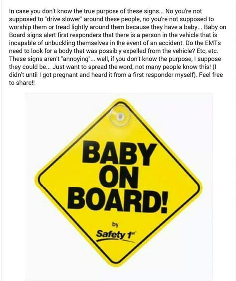 The Real Reason Behind Those Annoying ‘Baby On Board’ Signs | Thought ...