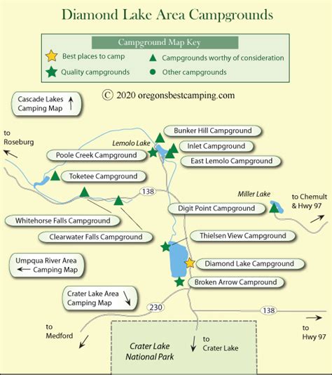 Diamond Lake Area Campground Map