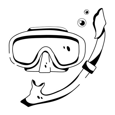 Trendy Scuba Mask 31158226 Vector Art at Vecteezy