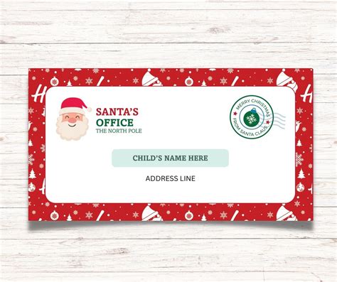 Letter From Santa Envelope Template INSTANT DOWNLOAD With - Etsy