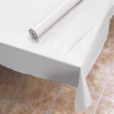 40"x300' White Plastic Table Cover Roll - Dovs by the Case | Dovs by ...