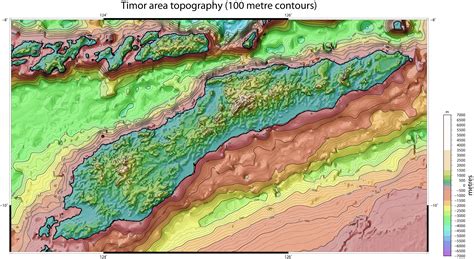 Topographic Map East Timor