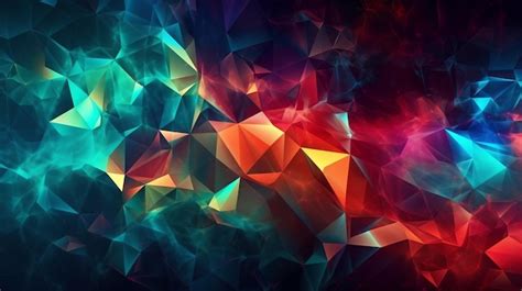 Premium Photo | A colorful, abstract, geometric, triangle, background ...