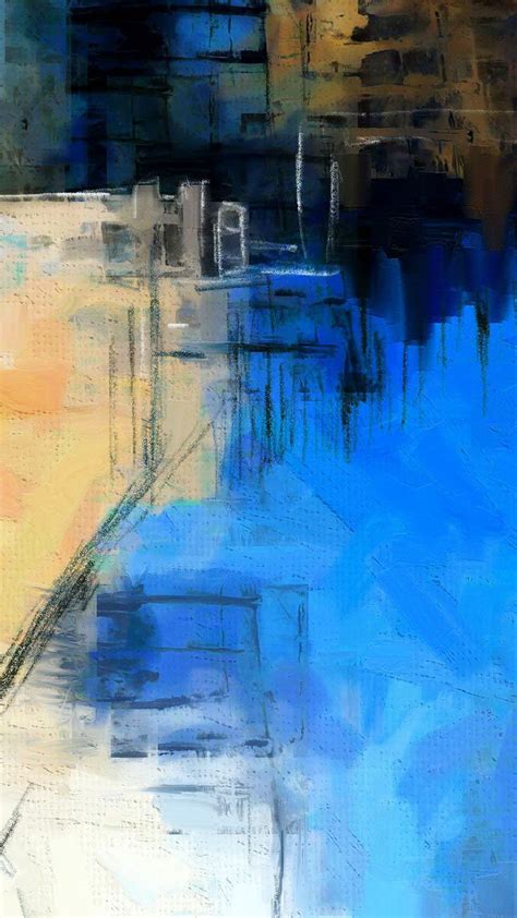 Abstract Paint Art Blue Illust iPhone 6 wallpaper | Painting wallpaper ...