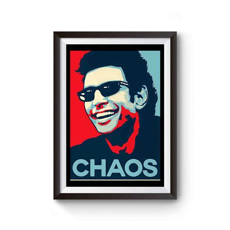 Jurassic Park Ian Malcolm Chaos Theory Jeff Goldblum Jurassic World Poster