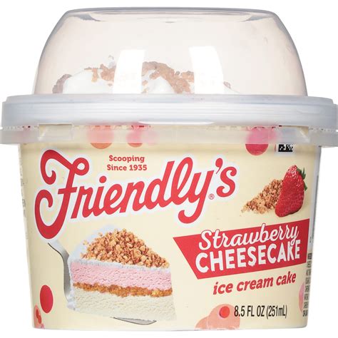 Friendly's Strawberry Cheesecake Ice Cream Cake Singles - 8.5fl oz ...