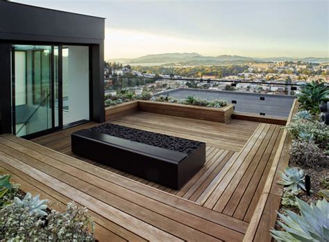 20+ Modern Rooftop Deck Design, Ide Terpopuler!