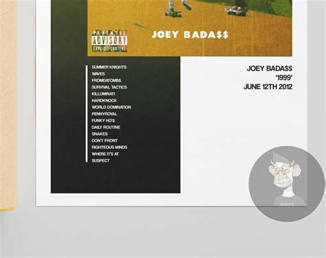 Joey Badass 1999 Album Cover Poster - Etsy