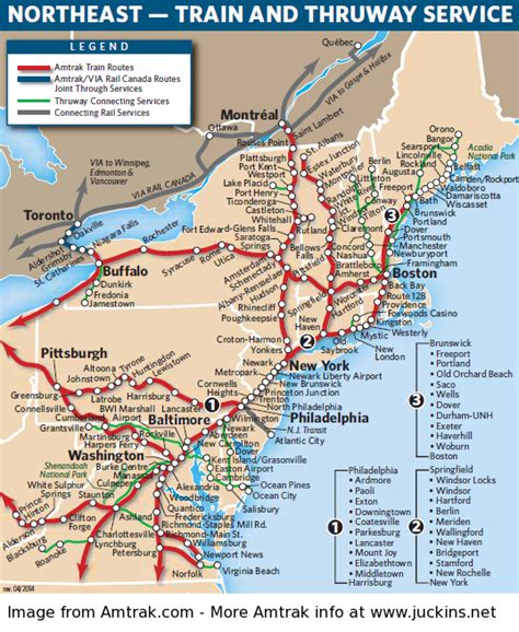 Amtrak Northeast Route Map