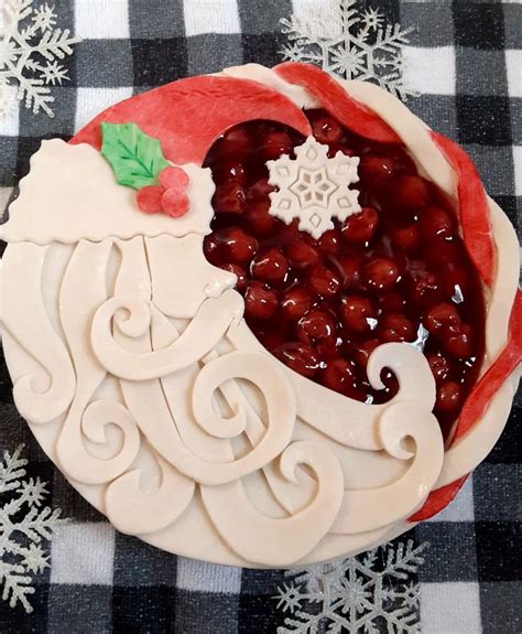 Santa pie crust in 2023 | Christmas pie crust designs, Christmas pie ...