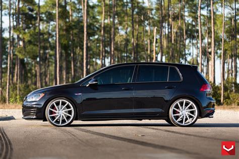 Black VW Golf GTI Slightly Reworked in the Front and at the Rear ...