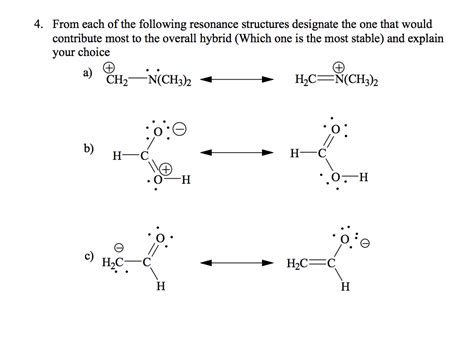 Solved 4. From each of the following resonance structures | Chegg.com