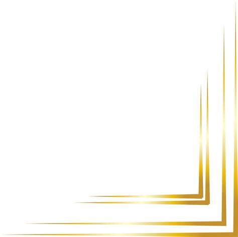 gold line corner, border, frame decoration 15079232 PNG