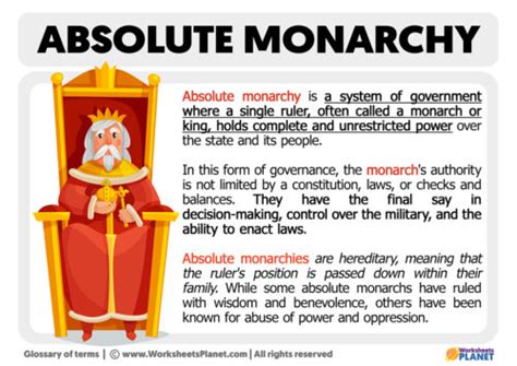 What is an Absolute Monarchy | Definition of Absolute Monarchy