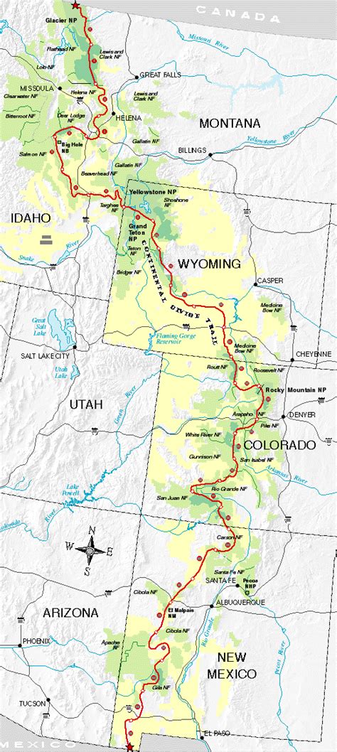 Map Showing Continental Divide - Map Of Europe And Asia