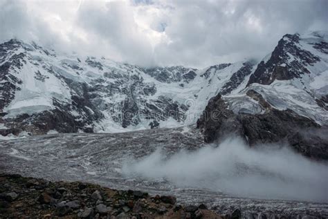 Beautiful Snowy Mountains, Russian Federation, Caucasus, Stock Photo ...